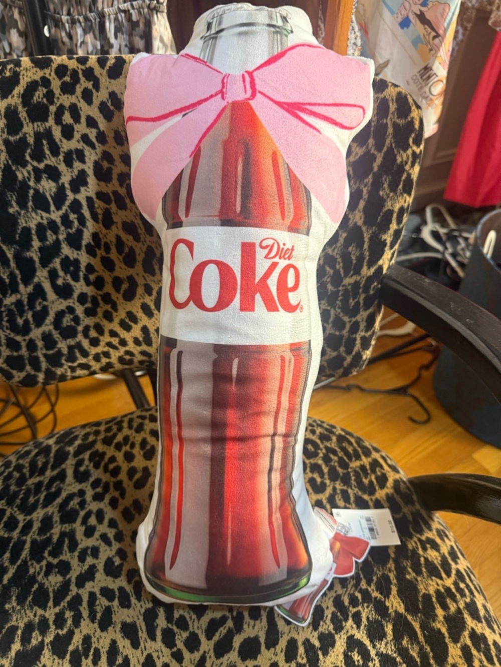 Diet Coke Bottle Plush Pillow Coca Cola Novelty Decor Soda Shaped Cushion